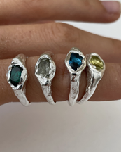 Simuero Faro Ring Clear Silver