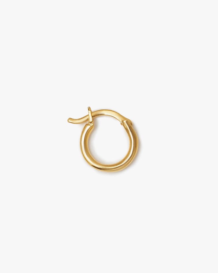 Blue Billie Wire Hoops Shiny 10 mm Gold