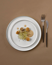 Asa Selection Small Plate Black Rim White