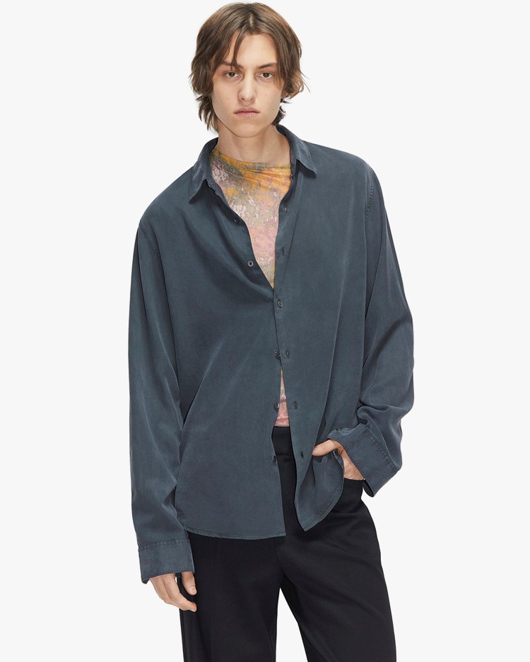 HOPE Air Clean Shirt Faded Black Tencel - Vallgatan 12