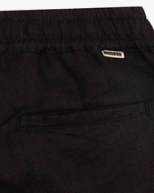 Woodbird Eik Linen Pant Black