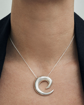 Blue Billie Mini Saturn Necklace Silver