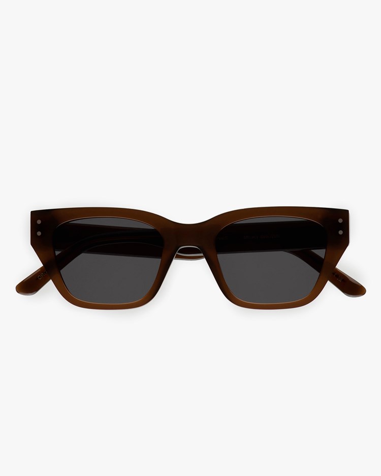 Monokel Eyewear Memphis Chocolate Grey Solid Lens