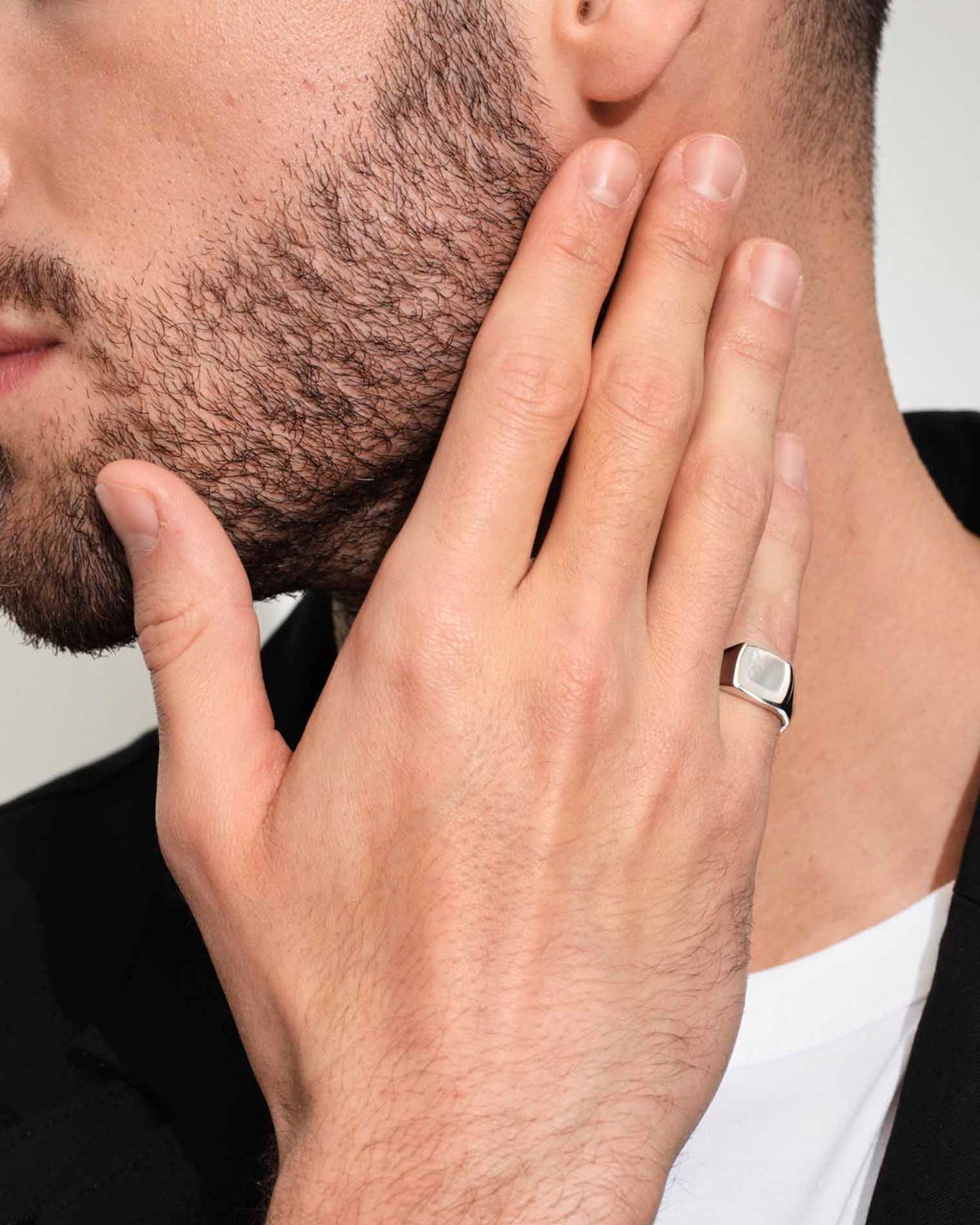 Tom Wood Kay Ring White Mop Silver - Vallgatan 12