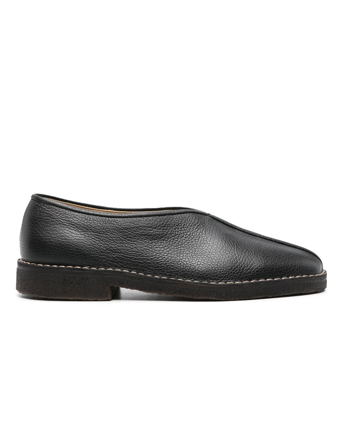 LEMAIRE piped crepe slippers blackルメール LEMAIRE - 【再販売通知受付可能】Piped Crepe Slippers