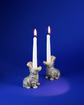 Donkey Hungry Hippo Candle Holder 2-Pack Grey