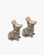 Donkey Hungry Hippo Candle Holder 2-Pack Grey