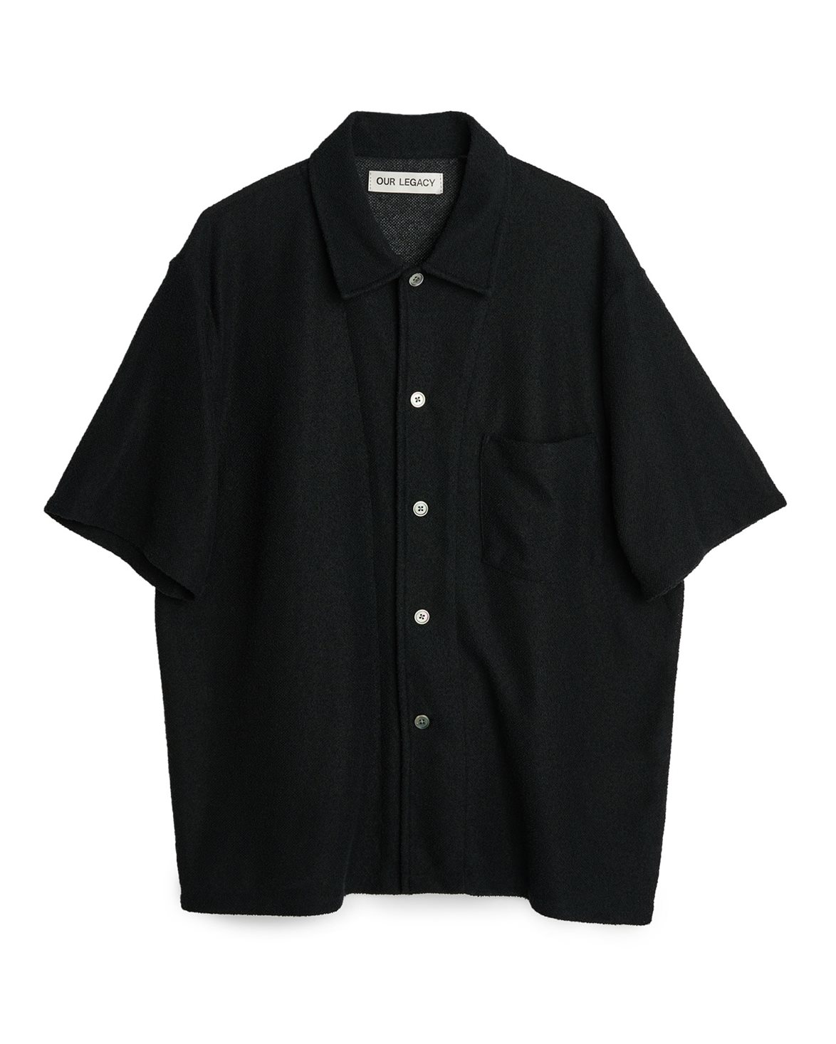 Our Legacy Box Shirt Shortsleeve Black Boucle - Vallgatan 12