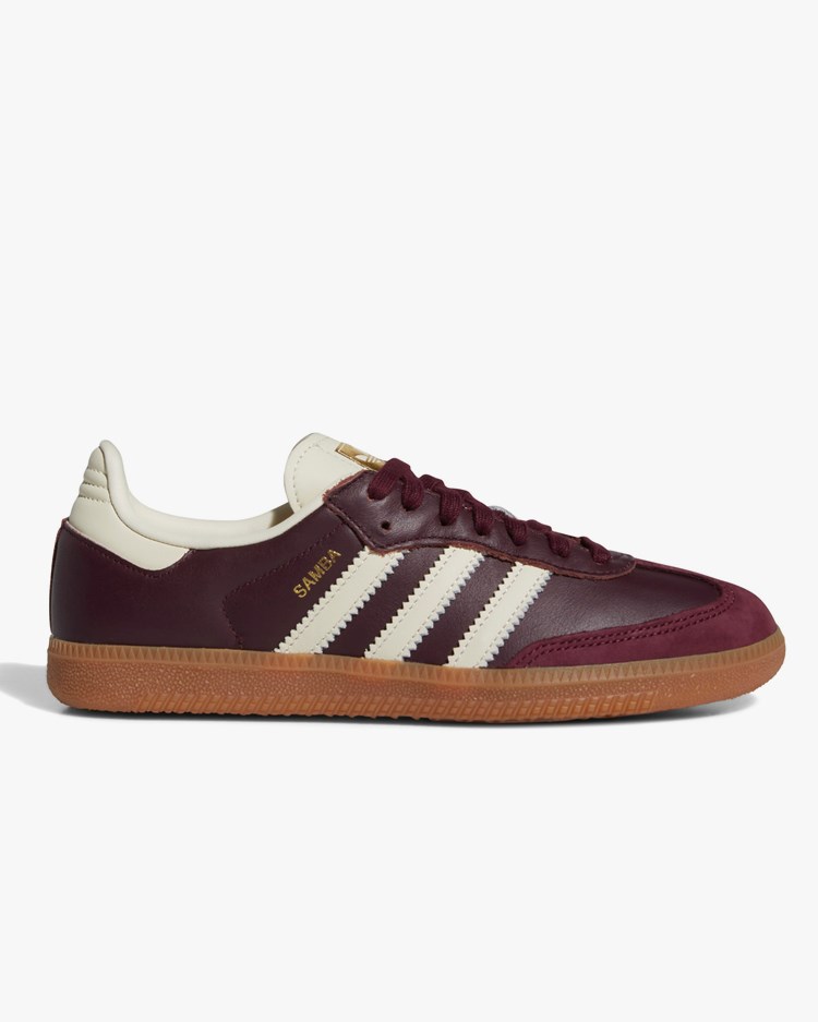 Adidas Originals Samba Og Shoes W Maroon/Cream White/Gold Metallic