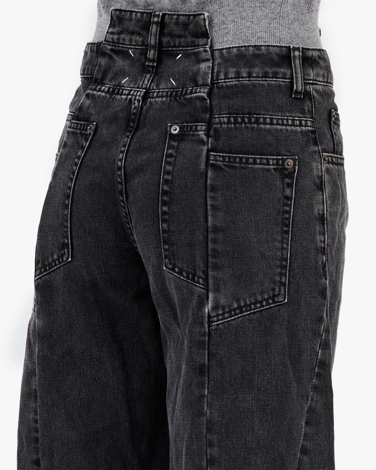 Maison Margiela Reworked Denim Jeans Medium Black Stone - Vallgatan 12