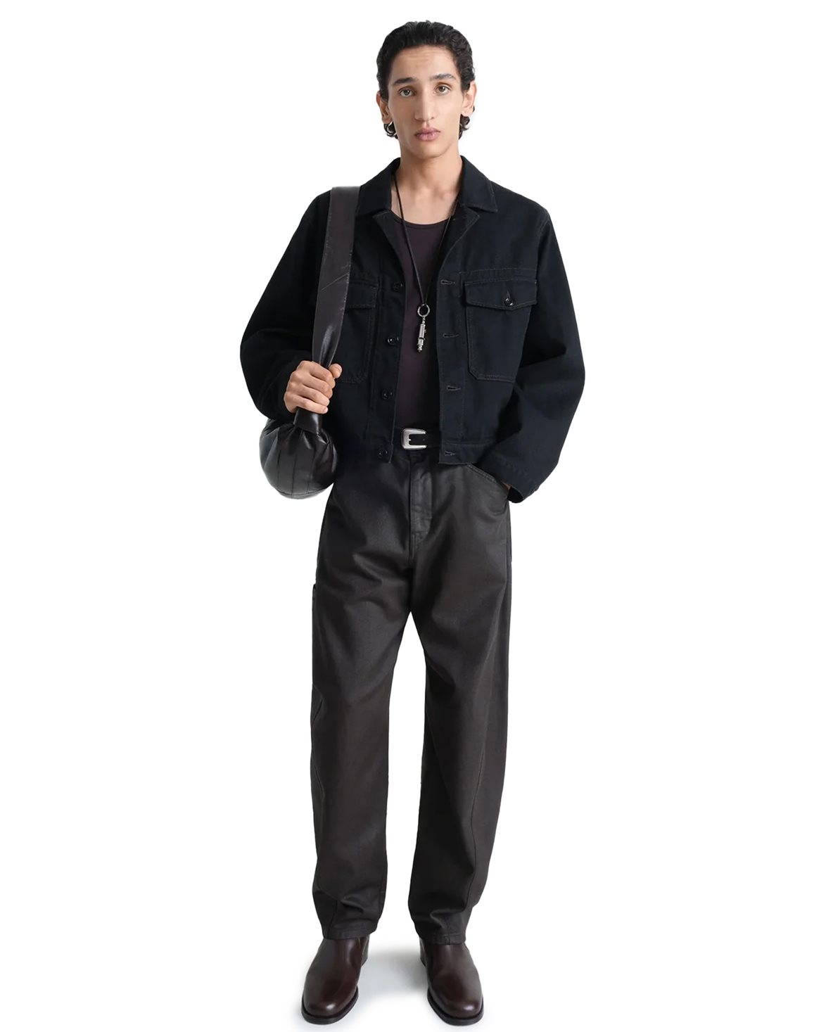 ジャケット・アウター Lemaire Black Denim Trucker Jacket Lemaire Black Denim Trucker Jacket Lemaire