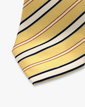 Stripe Silk Tie Dusty Yellow