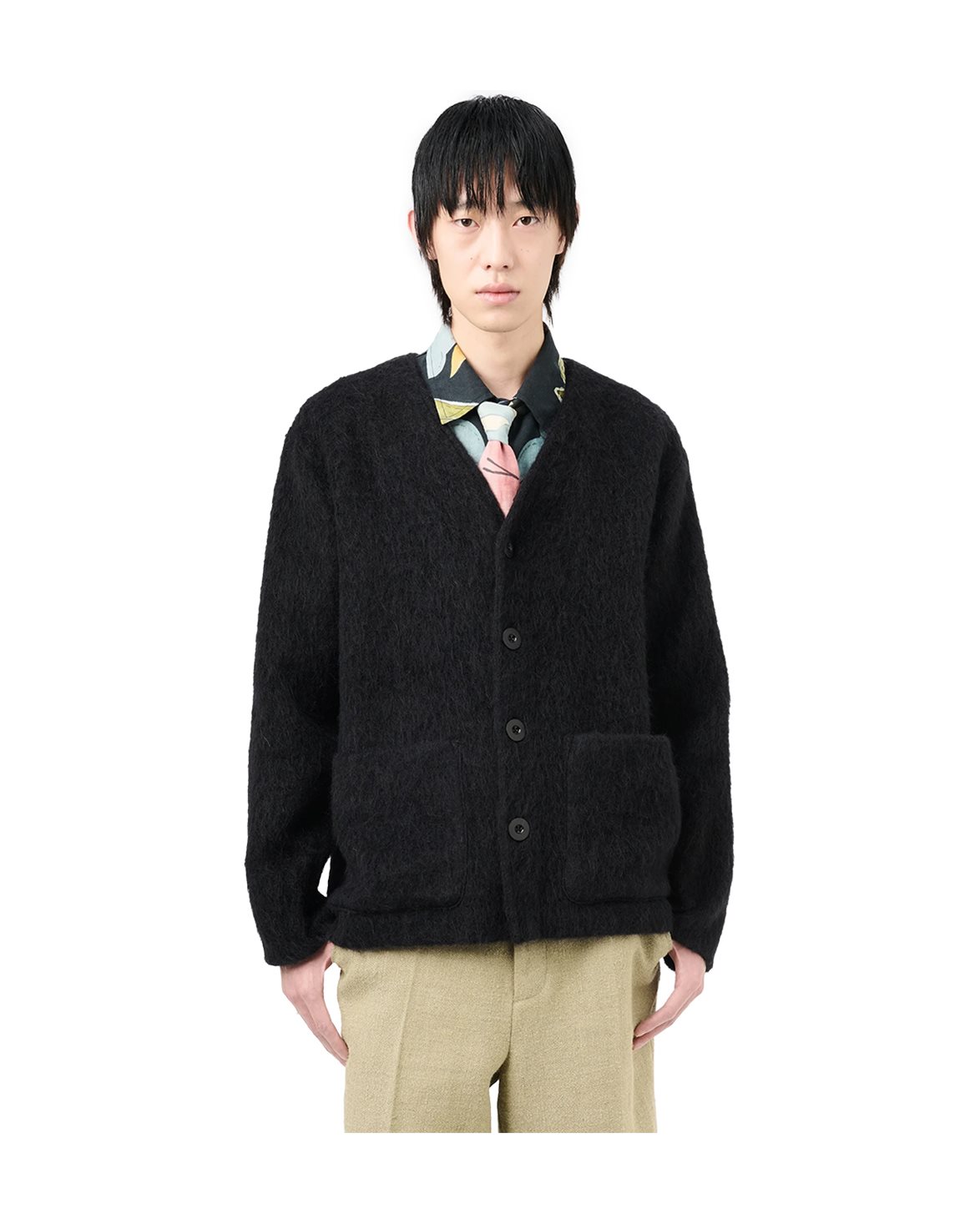 Mens Cardigan Our Legacy Black Mohair Cardigan Our Legacy