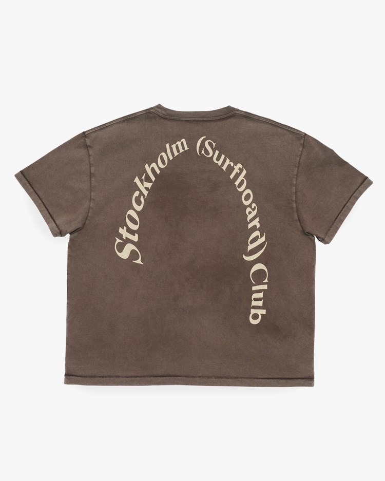 Stockholm Surfboard Club Box Tee Back Logo Hickory