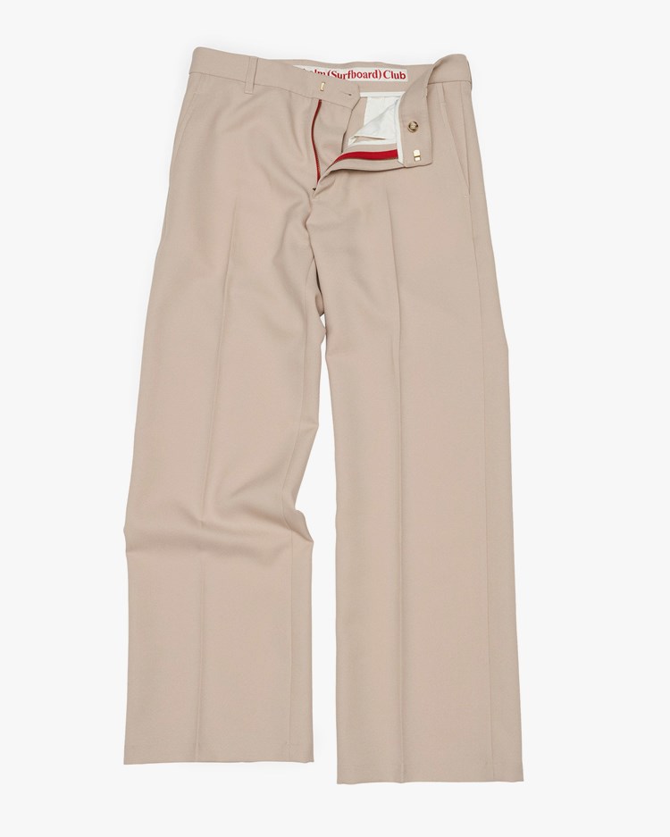 Stockholm Surfboard Club Sune Tailored Bootcut Trousers Beige