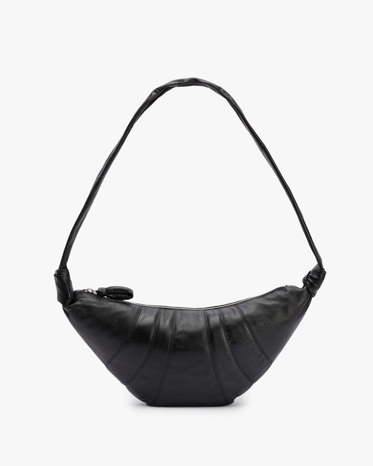 LEMAIRE Medium Croissant Bag Nappa Leather Black