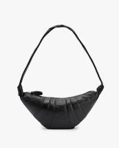 LEMAIRE Medium Croissant Bag Nappa Leather Black