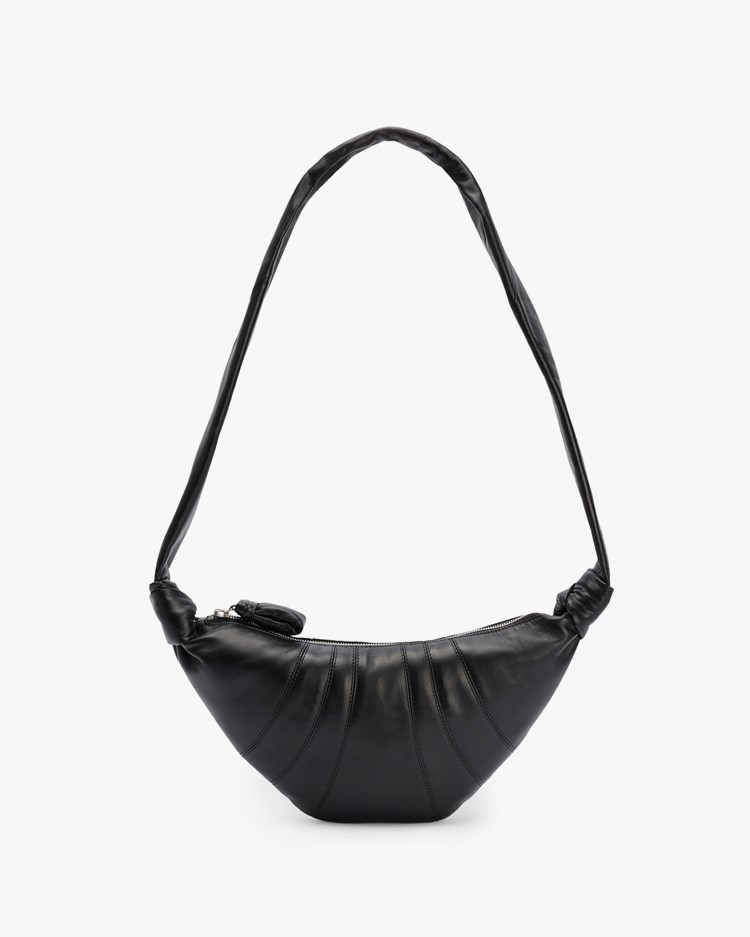 LEMAIRE Small Croissant Bag Nappa Leather Black