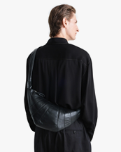 LEMAIRE Medium Croissant Bag Nappa Leather Black