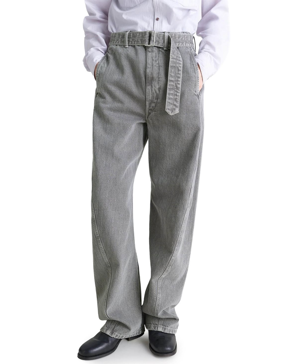 LEMAIRE Twisted Belted Pants Heather - Vallgatan 12
