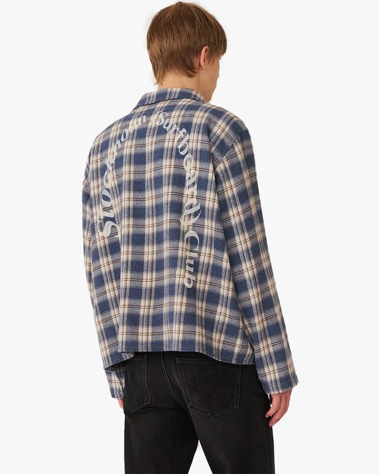 Stockholm Surfboard Club Club Overshirt Blue Check