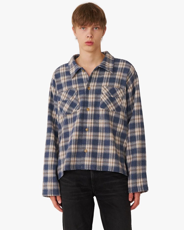 Stockholm Surfboard Club Club Overshirt Blue Check - Vallgatan 12