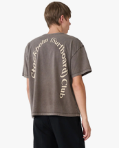 Stockholm Surfboard Club Box Tee Back Logo Hickory
