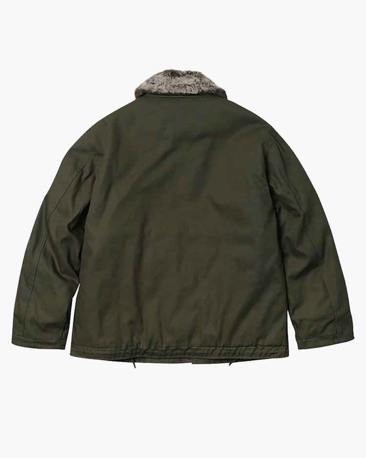 美品 SPECIAL GUEST EASY DECK JACKET Dress Navy Japanese Jungle Cloth N-1 Deck Jacket - Buck