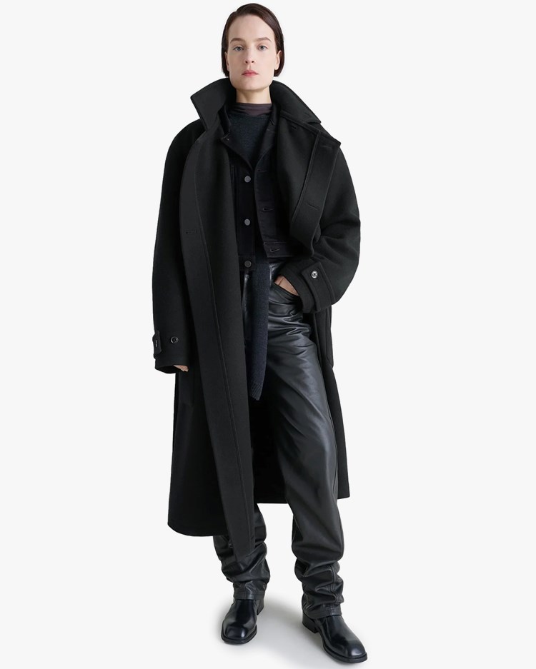 LEMAIRE Wrap Coat Black - Vallgatan 12