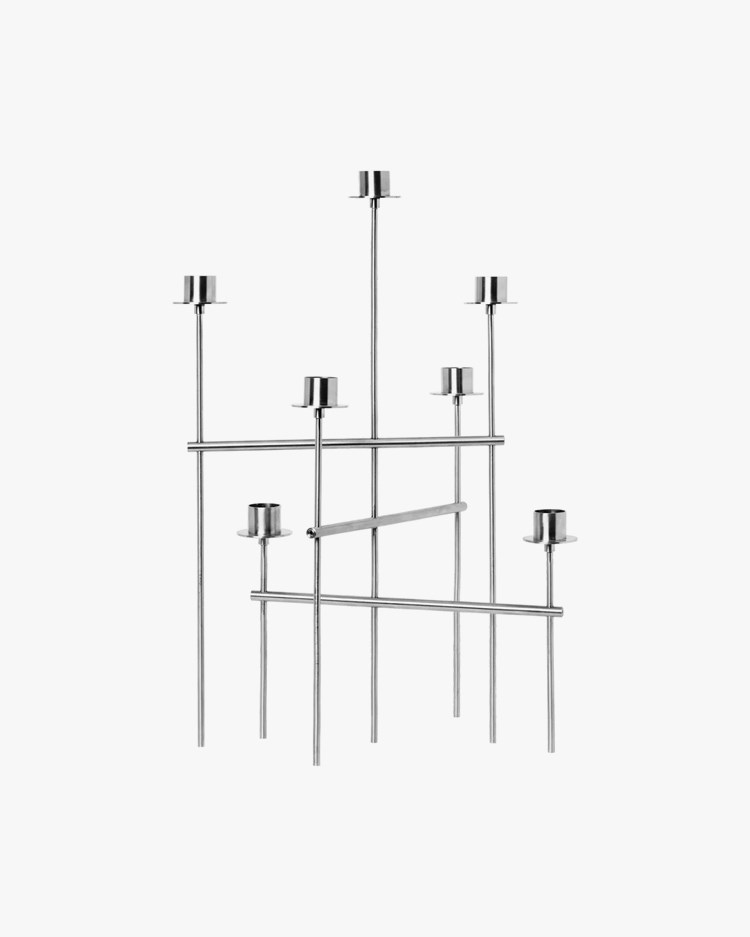 Ferm Living Elysia Candelabra Brushed Stainless Steel