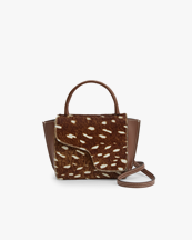 ATP Atelier Montalcino Mini Handbag Cannella Printed Cerbiatto Pony/Vacchetta
