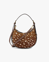 ATP Atelier Silea Mini Hobo Bag Cannella Printed Cerbiatto Pony/Vacchetta