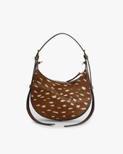 ATP Atelier Silea Mini Hobo Bag Cannella Printed Cerbiatto Pony/Vacchetta