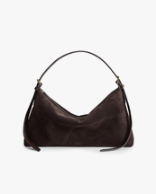ATP Atelier Castellare Shoulder Bag Walnut Suede/Vacchetta