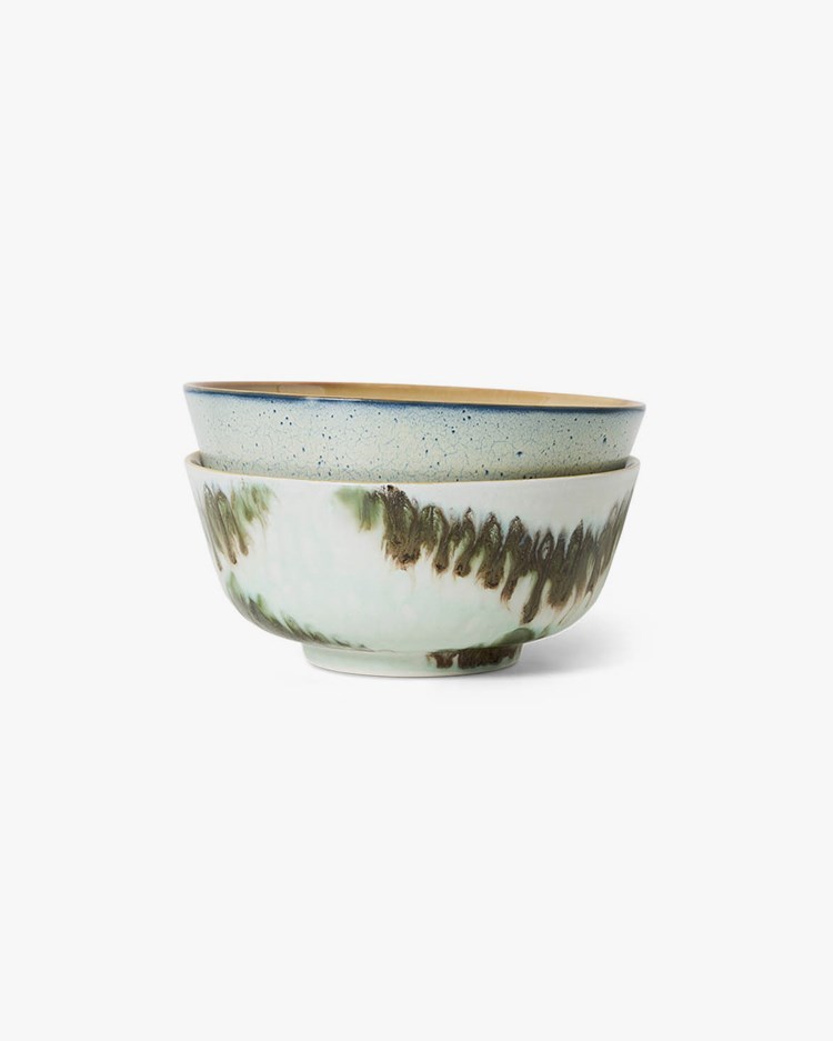 HK Living 70S Ceramics Ramen Bowl Set Of 2 Minimalist