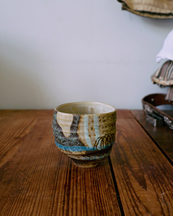 HK Living Artist Ceramic Coffee Cup Scratched