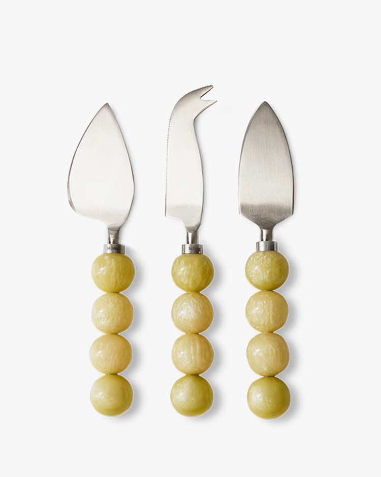 HK Living Cheese Knives Set Of 3 Lemon