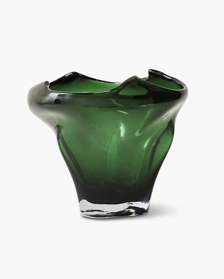 HK Living Folded Mid Vase Emerald