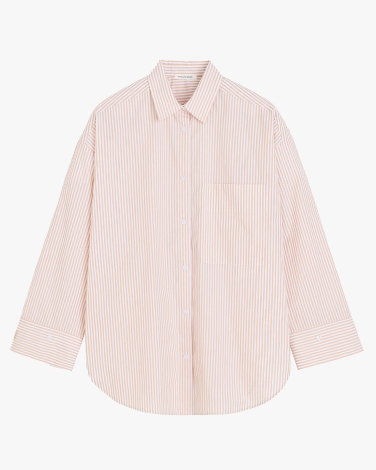 By Malene Birger Derris Shirt Dark Sand Stripe