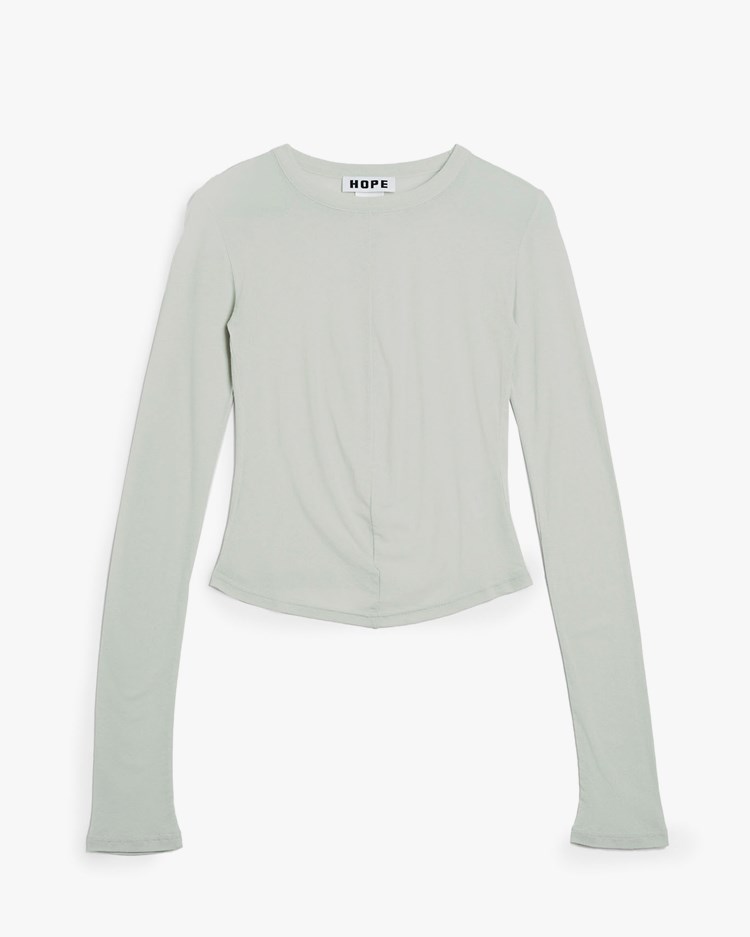 Hope Ripple Longsleeve Pastel Green Crepe Jersey