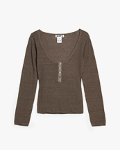Hope Stroll Sweater Brown Hemp Rib