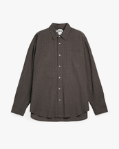 Hope Room Shirt Warm Grey Micro Check