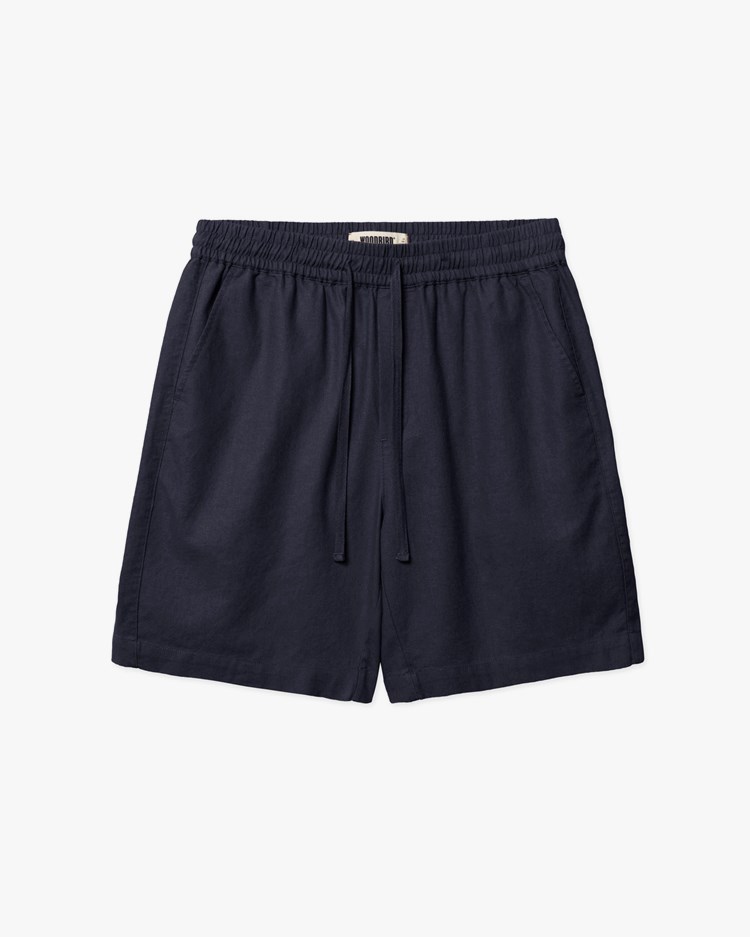 Woodbird Bommy Linen Shorts Navy