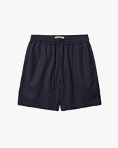 Woodbird Bommy Linen Shorts Navy