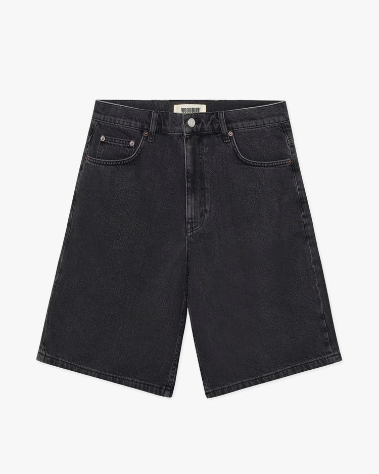 Woodbird Rami Crow Shorts Black Vintage