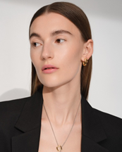 Tom Wood Frame Hoops Small Gold