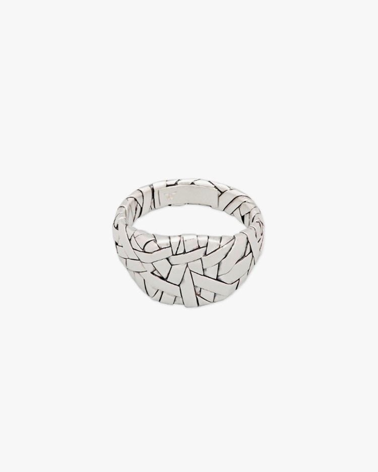 Tom Wood Quilt Ring Small Silver