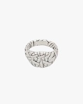 Tom Wood Quilt Ring Small Silver