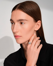 Tom Wood Quilt Ring Small Silver