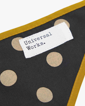 Universal Works Scout Scarf Dot Print Black